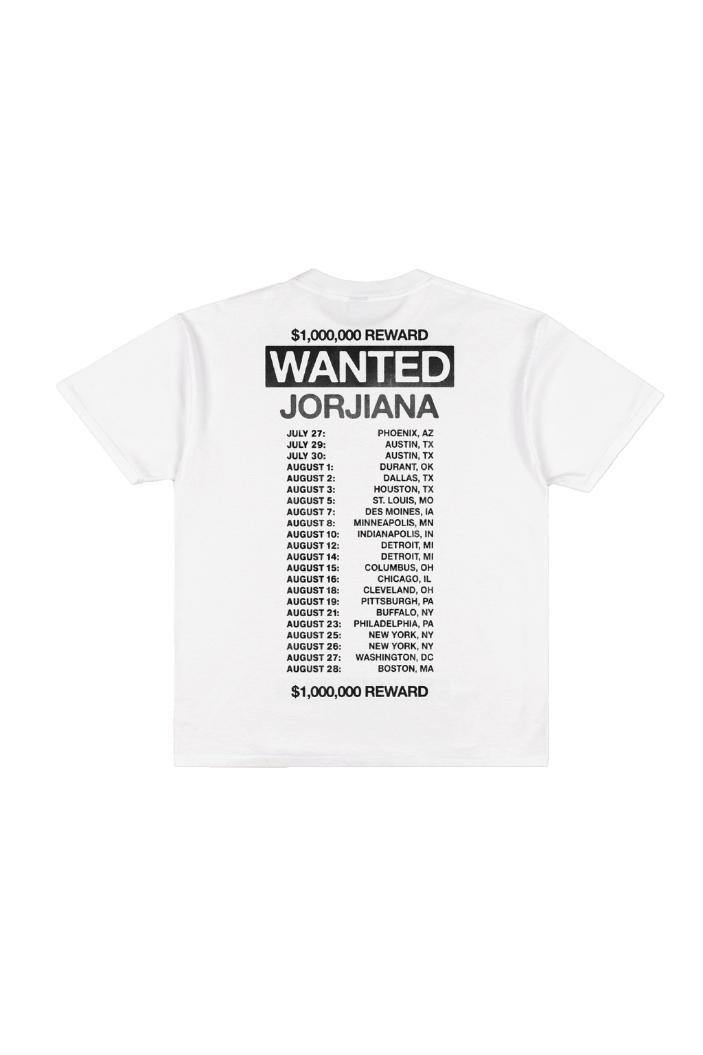 Jorjiana Wanted Tour Tee