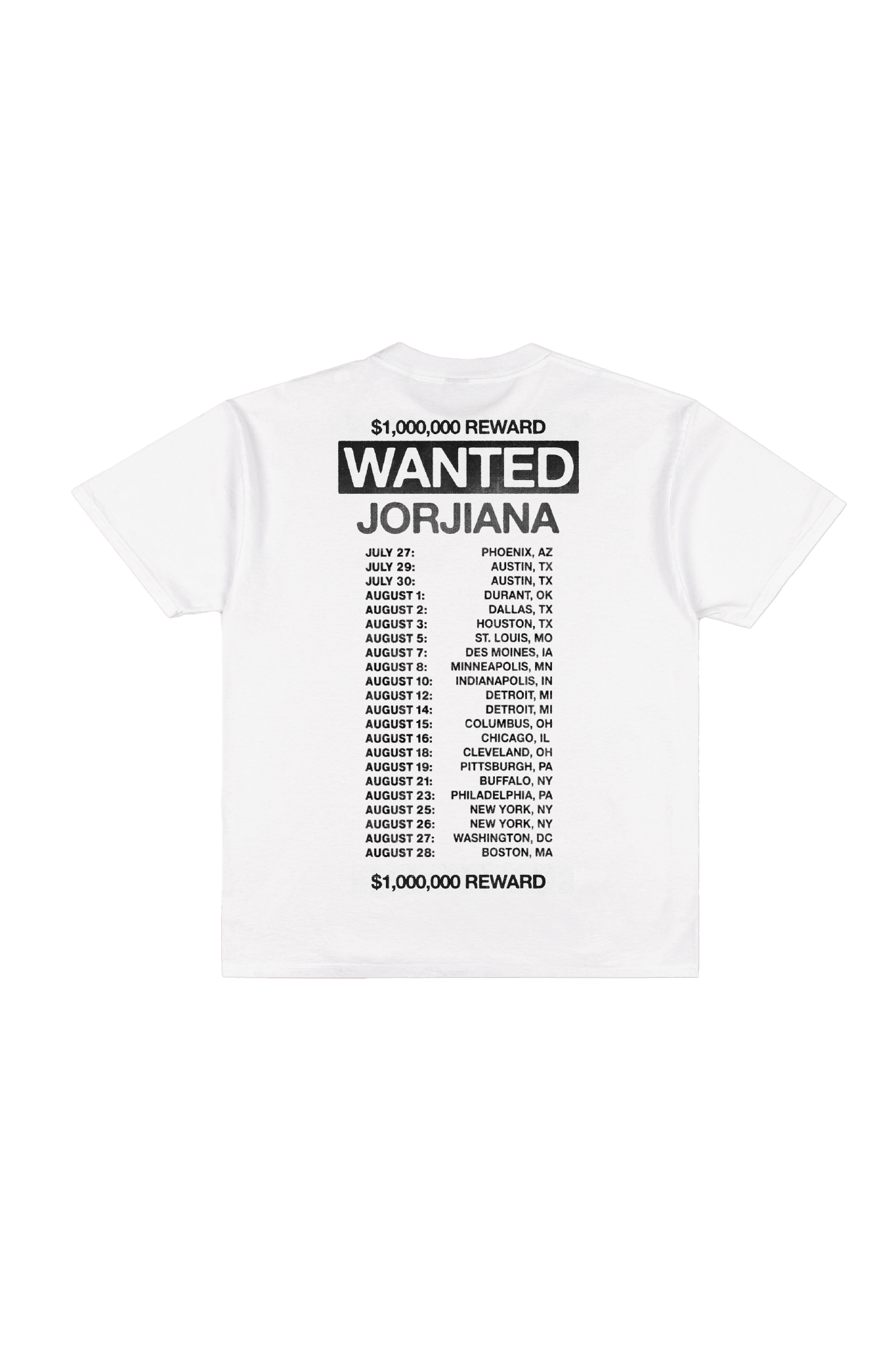 Jorjiana Wanted Tour Tee